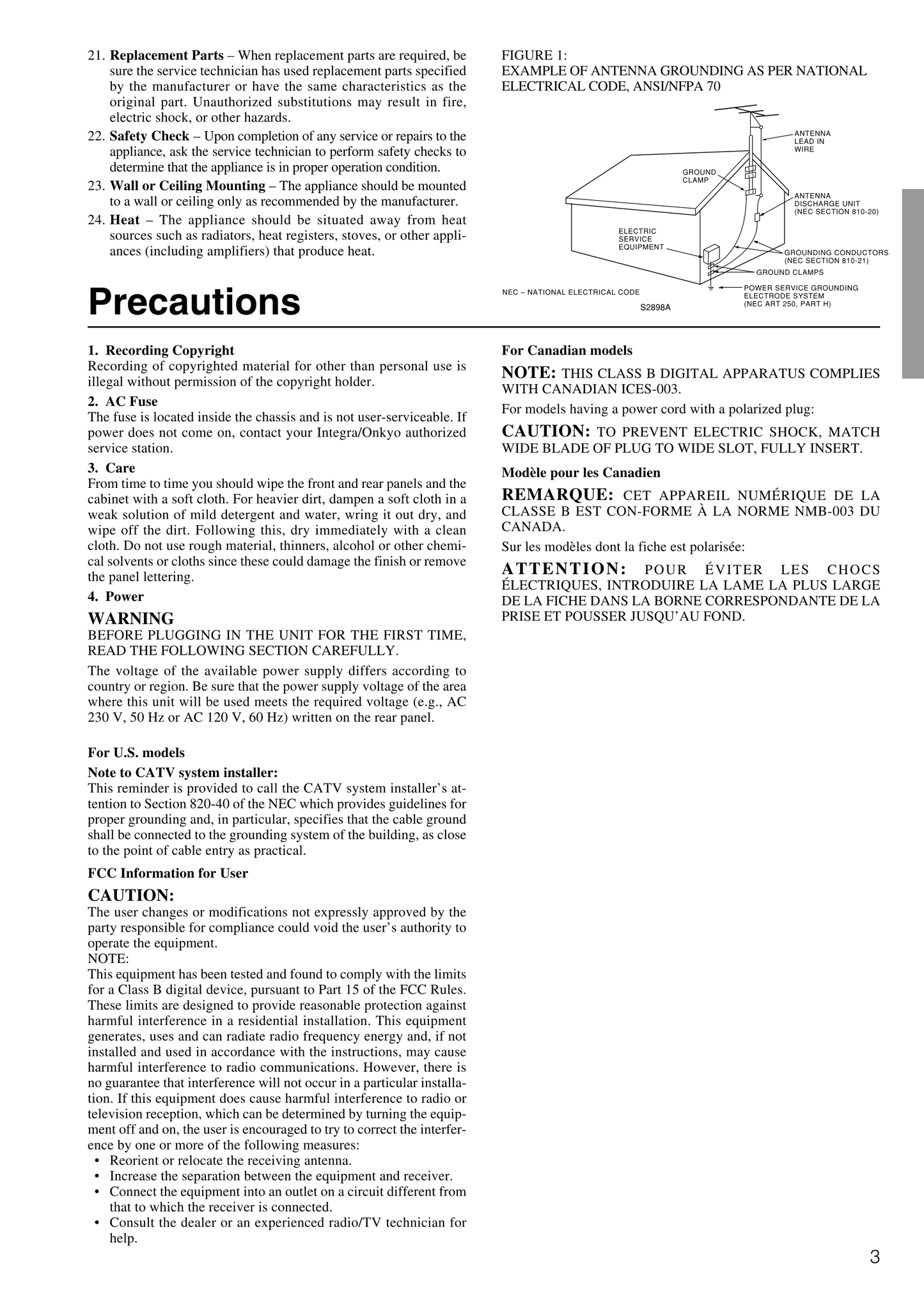 Integra DTR-8.2 AV Receiver Owner's/ User Manual (Pages: 88)