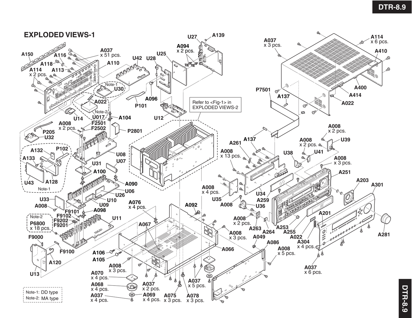 Integra DTR-8.9 AV Receiver Service Manual (Pages: 304)