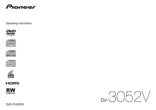 Pioneer DV-3052V DVD Player Owner/ User Manual (Pages: 12)