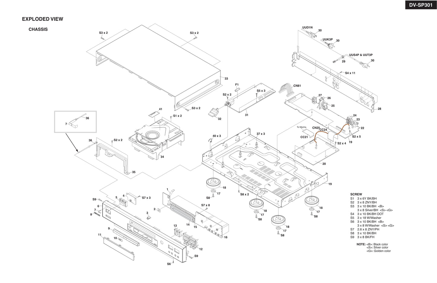 Onkyo DV-SP301 DVD Player Service Manual (Pages: 56)