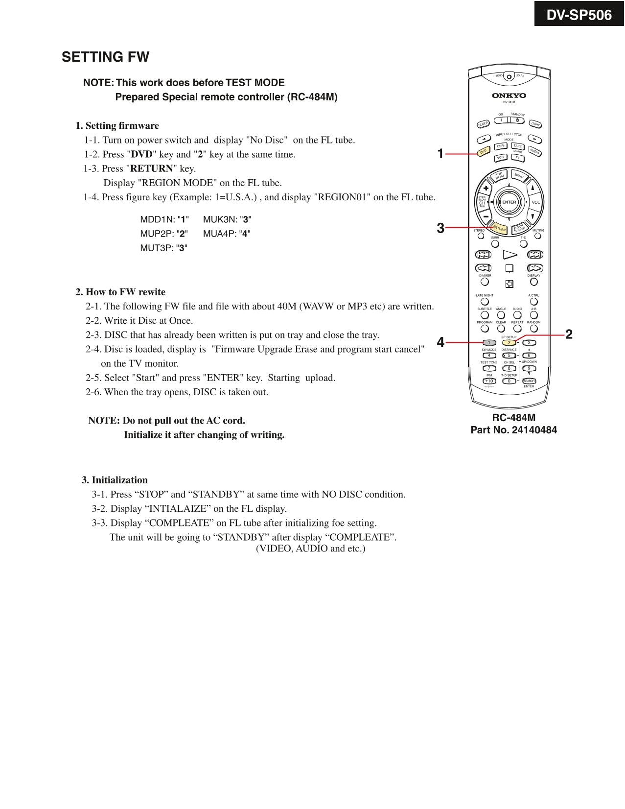 Onkyo DV-SP506 DVD Player Service Manual (Pages: 71)