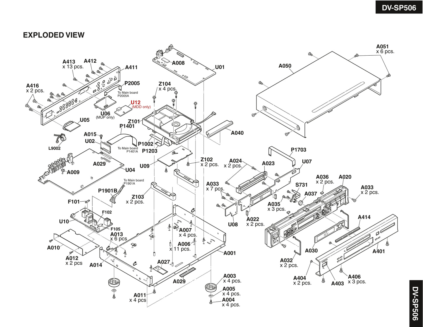 Onkyo DV-SP506 DVD Player Service Manual (Pages: 71)