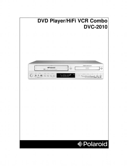 Polaroid DVC2010 DVD/VCR Combo Player Operating Manual