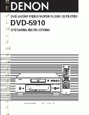 Denon DVD5910ci OM DVD Player Operating Manual