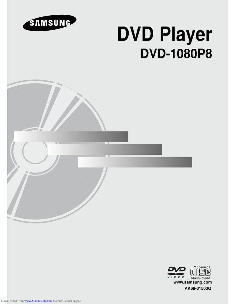 Samsung DVD1080P8 DVD Player Operating Manual