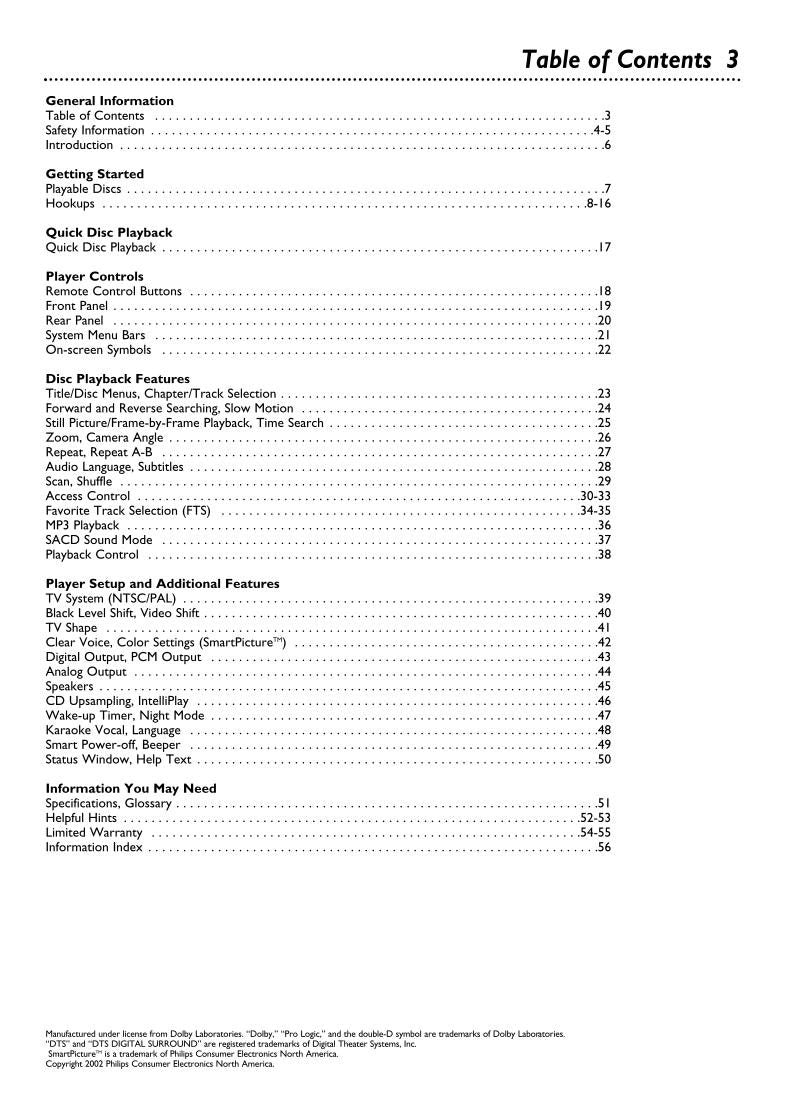 Philips DVD795 DVD795S DVD795SA DVD Player Operating Manual