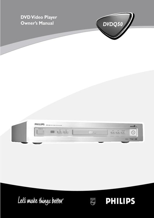 Philips DVDQ50AT DVD Player Operating Manual