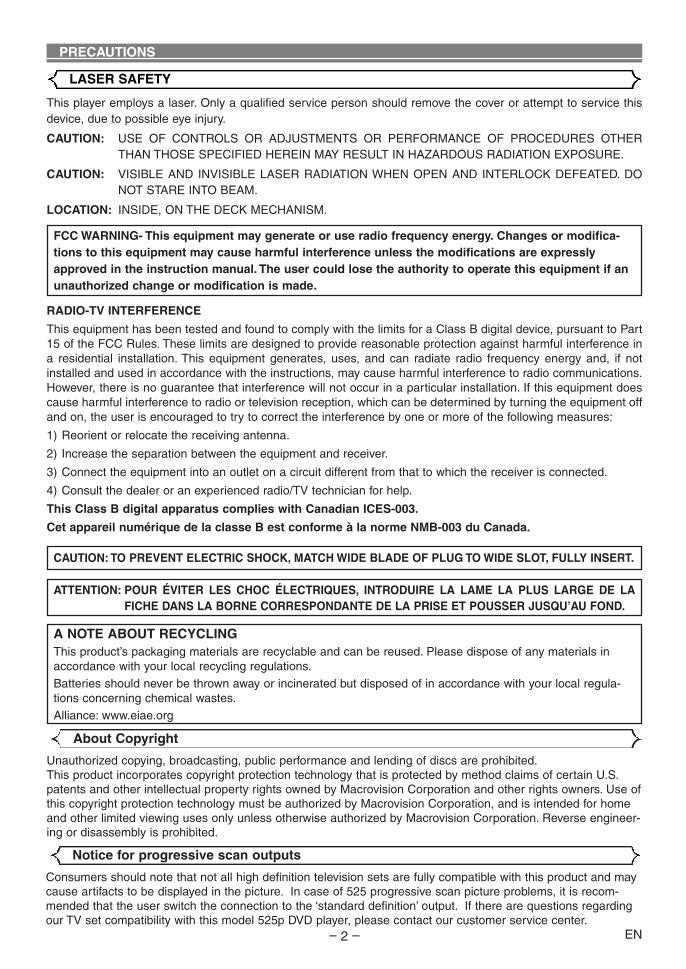 Hitachi DVP745U DVD Player Operating Manual