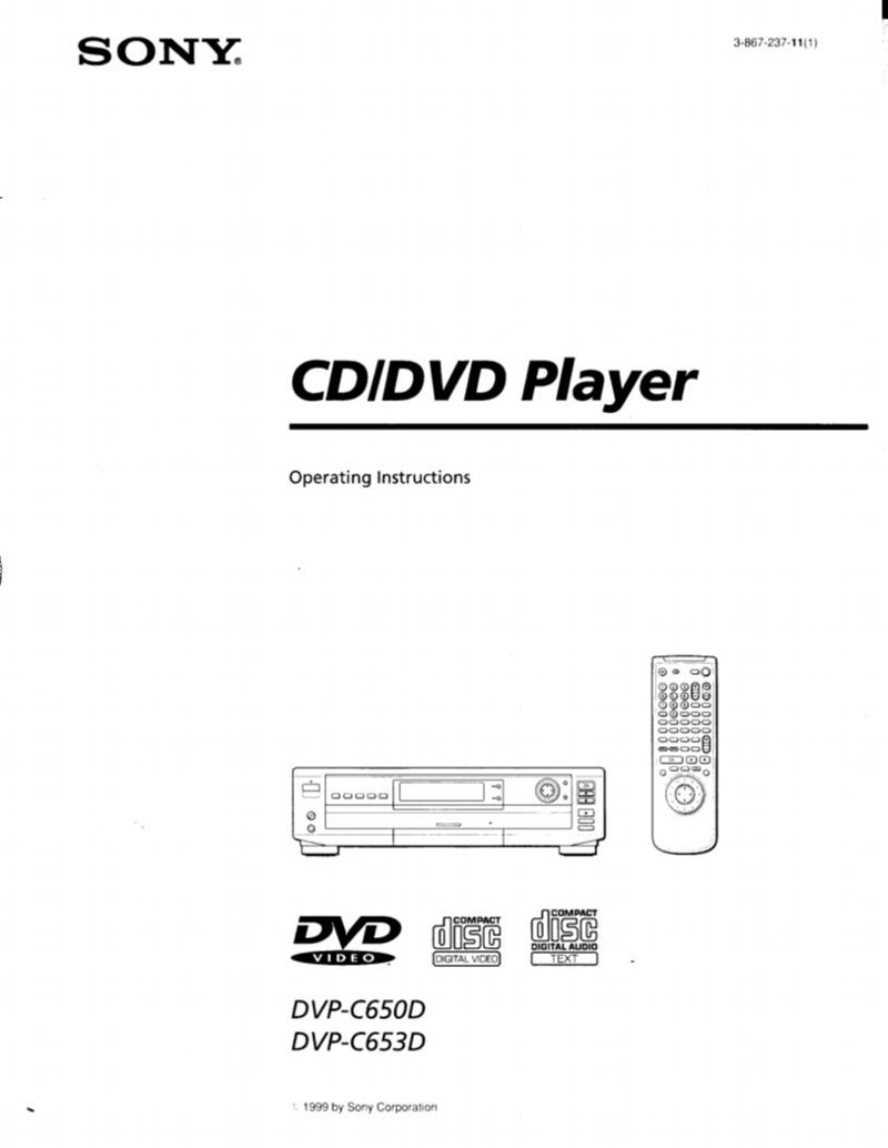 Sony DVPC650D DVD Player Operating Manual