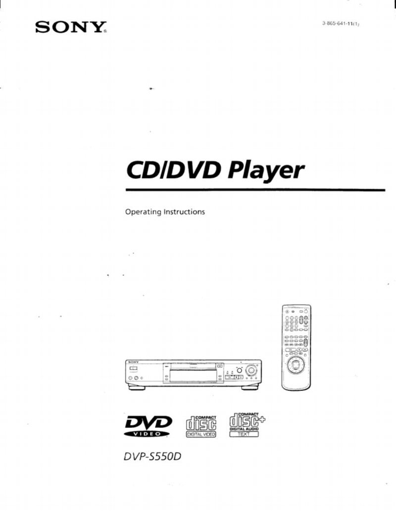 Sony DVPS550D DVD Player Operating Manual