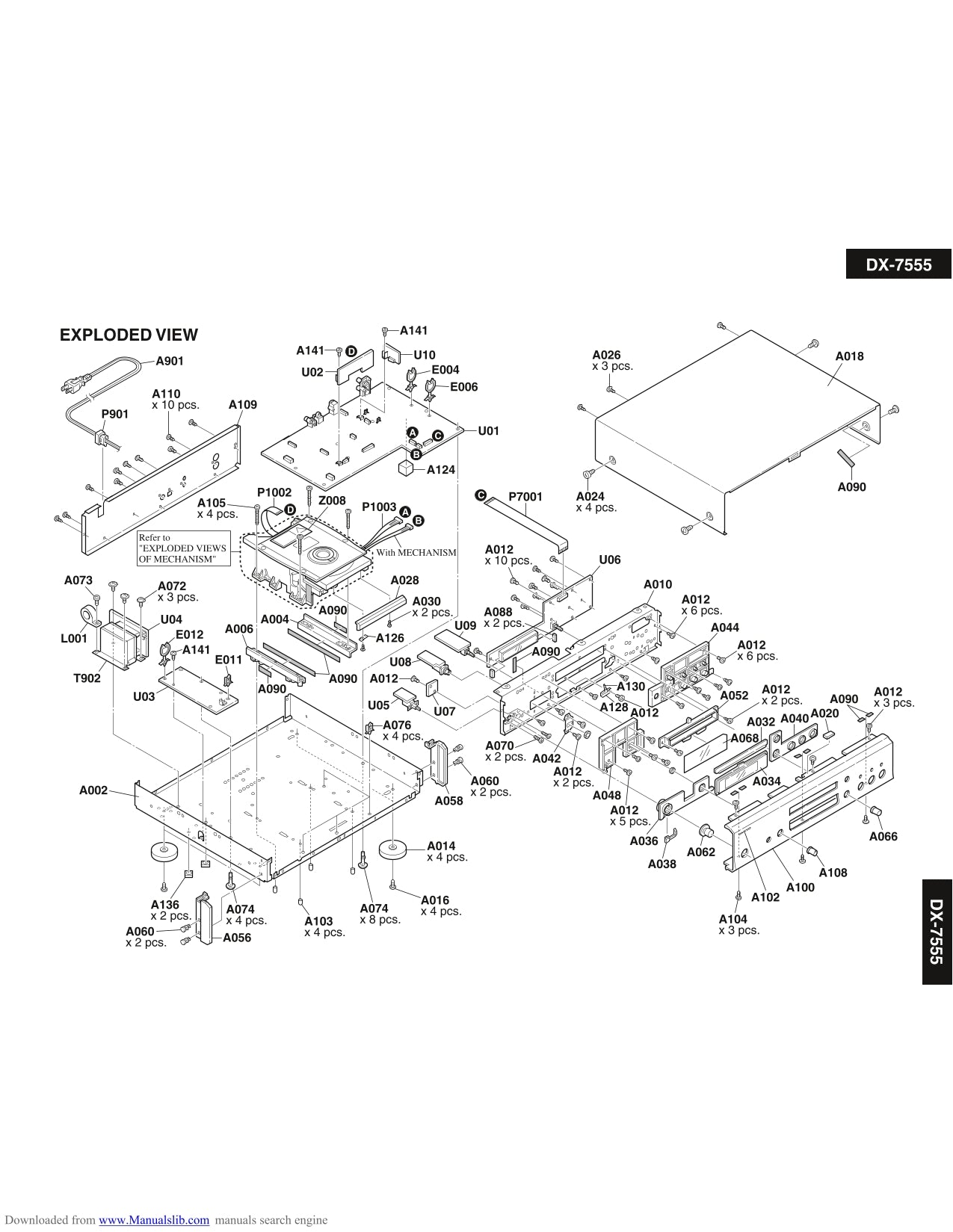 Onkyo DX-7555 CD Player Service Manual (Pages: 31)