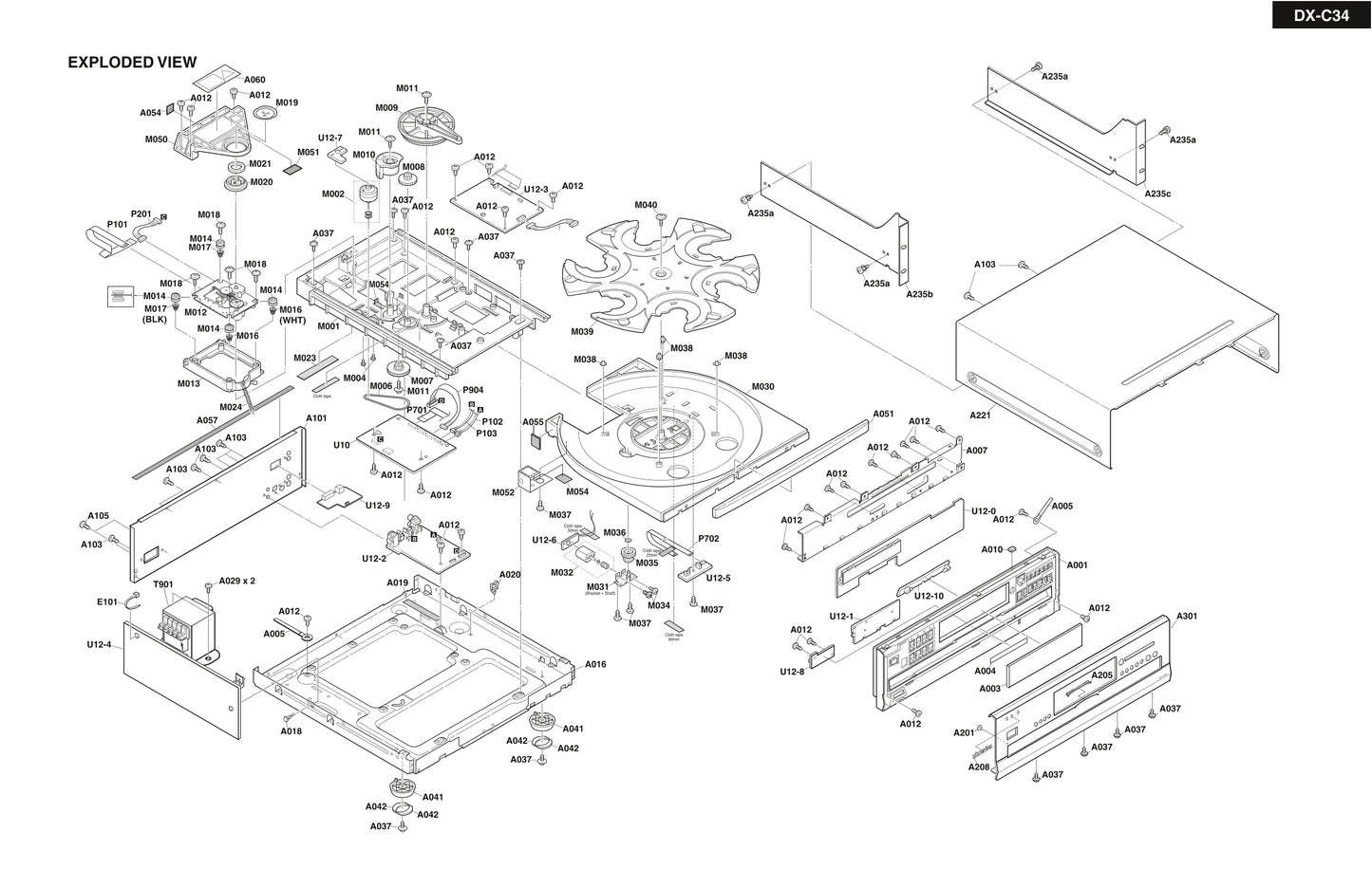 Onkyo DX-C34 CD Player Service Manual (Pages: 66)