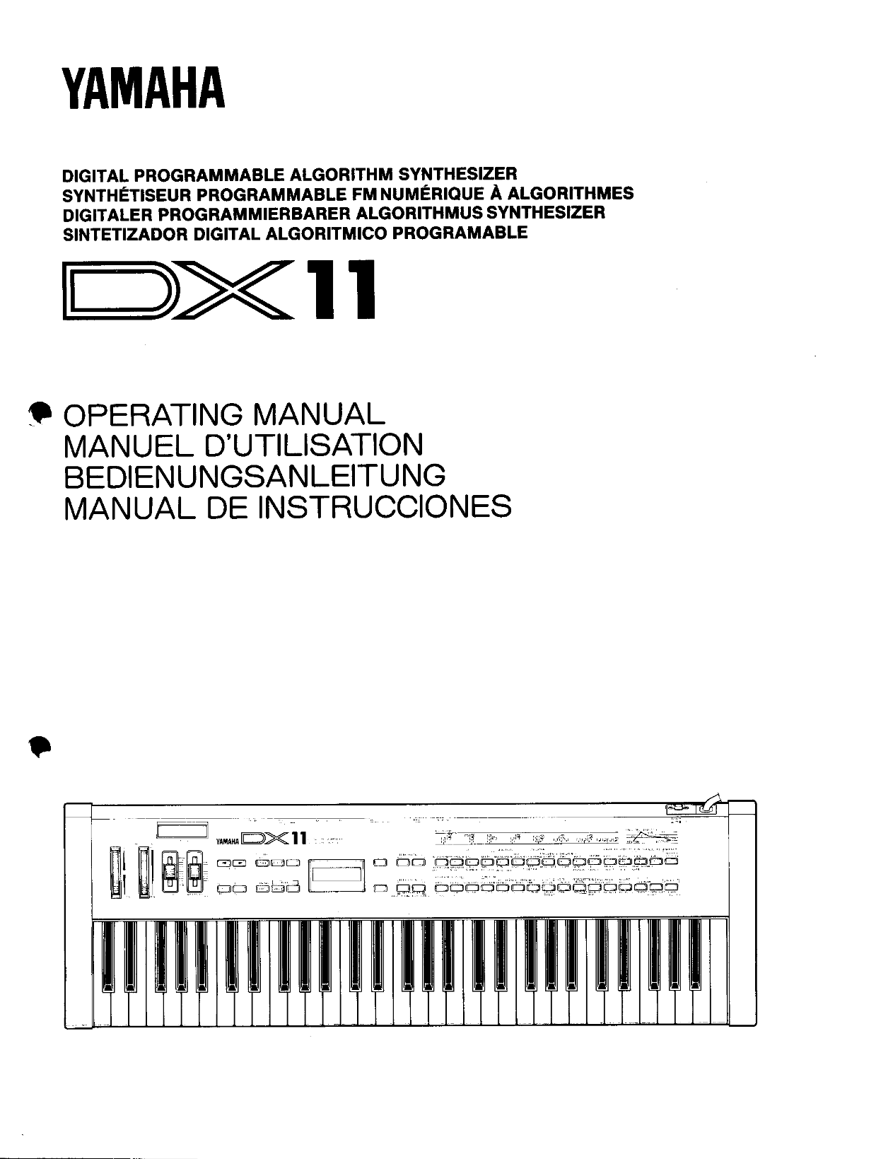 Yamaha DX11 Algorithm Synthesizer Owner/ User Manual (Pages: 36)