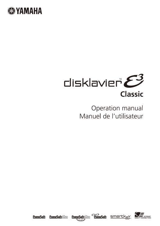 Yamaha Disklavier E3 Digital Piano Owner's/ User Manual (Pages:200)