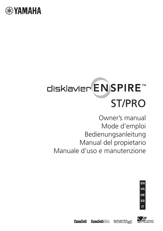 Yamaha Disklavier Enspire ST/PRO Digital Piano Owner's/ User Manual (Pages:56)