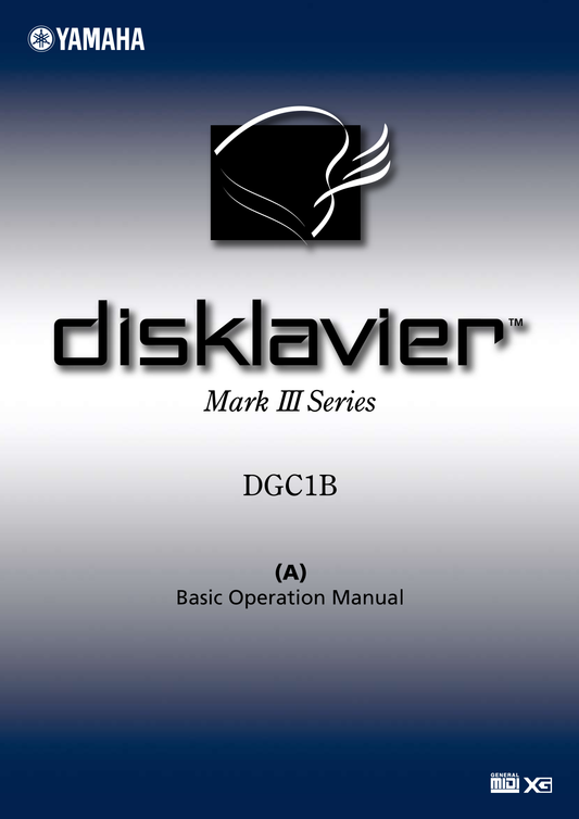 Yamaha Disklavier Mark III Series DGC1B Digital Piano Owner's/ User Manual (Pages:74)