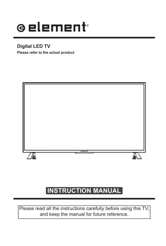 Element E2SW5018 TV Operating Manual