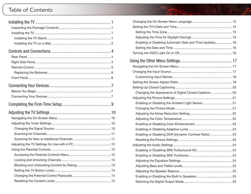 Vizio E321ME TV Operating Manual