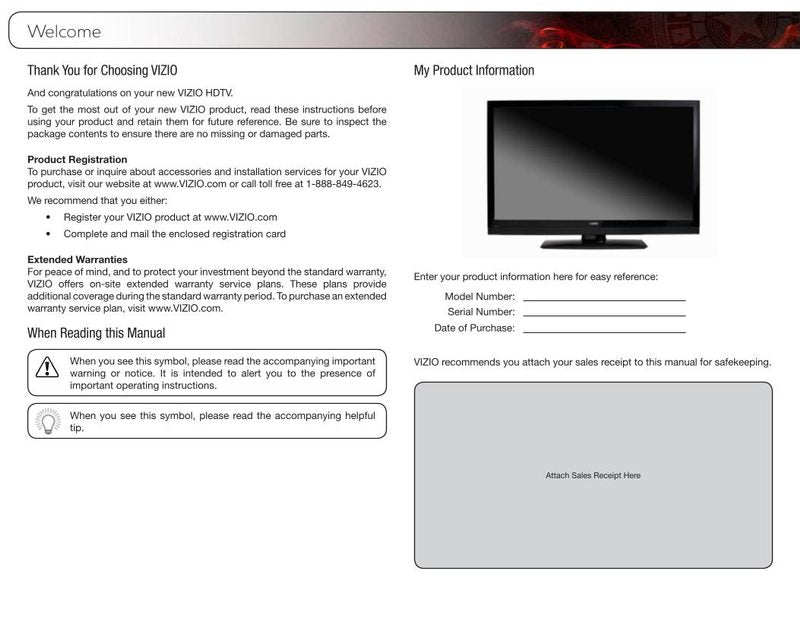 Vizio E370VP E420VP TV Operating Manual