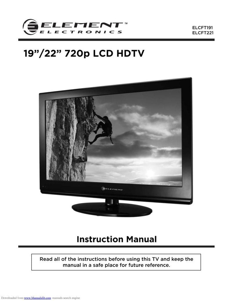 Element ELCFT191 ELCFT221 TV/DVD Combo Operating Manual