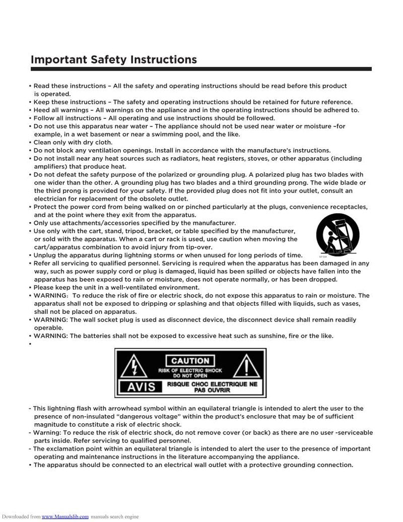 Element ELCFT191 ELCFT221 TV/DVD Combo Operating Manual