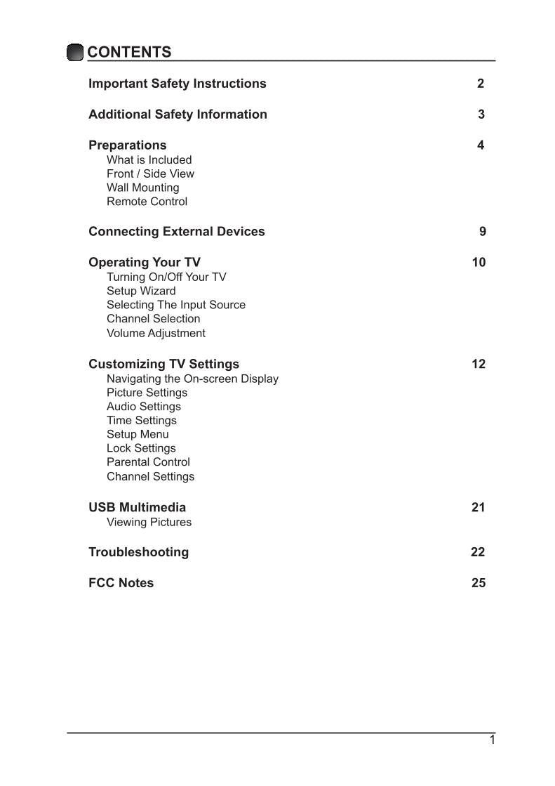 Element ELEFW195 TV Operating Manual