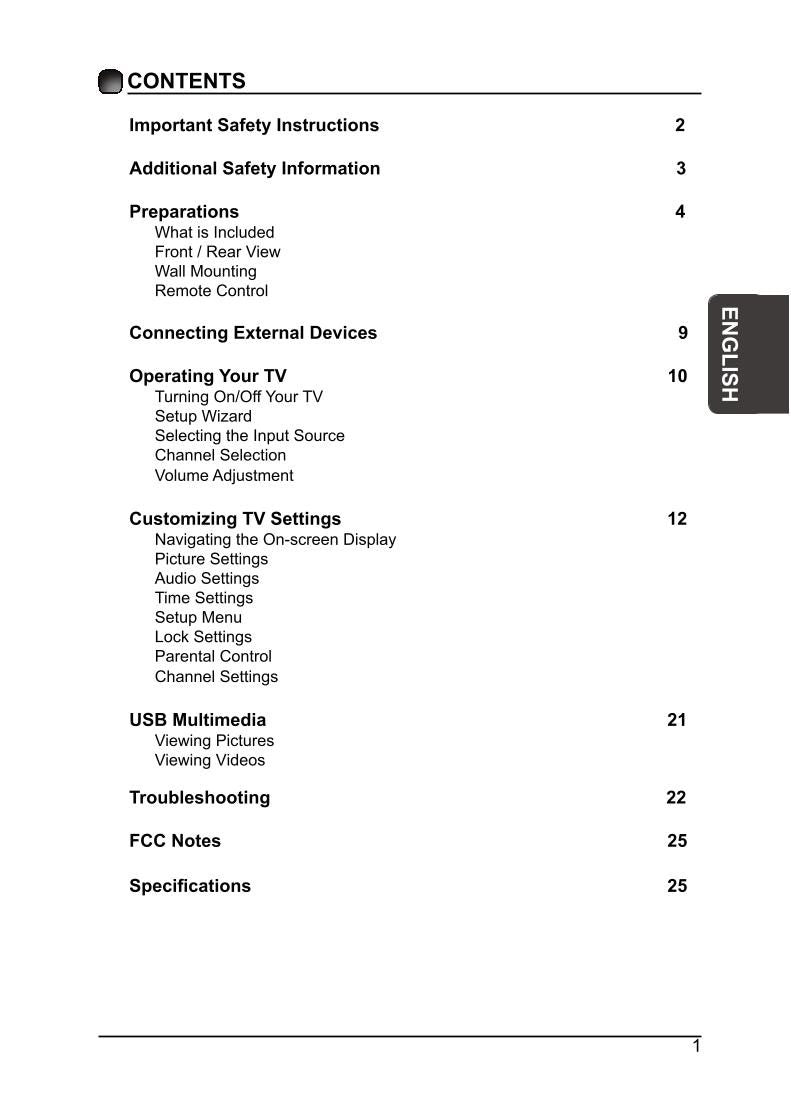 Element ELEFW248 TV Operating Manual