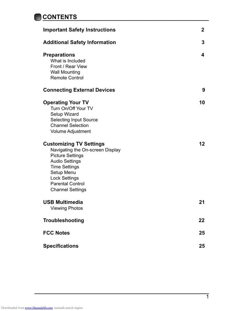 Element ELEFW605OM TV Operating Manual