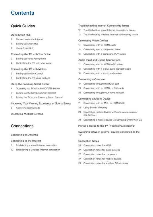 Samsung UN65JU6700FXZA TV Operating Manual