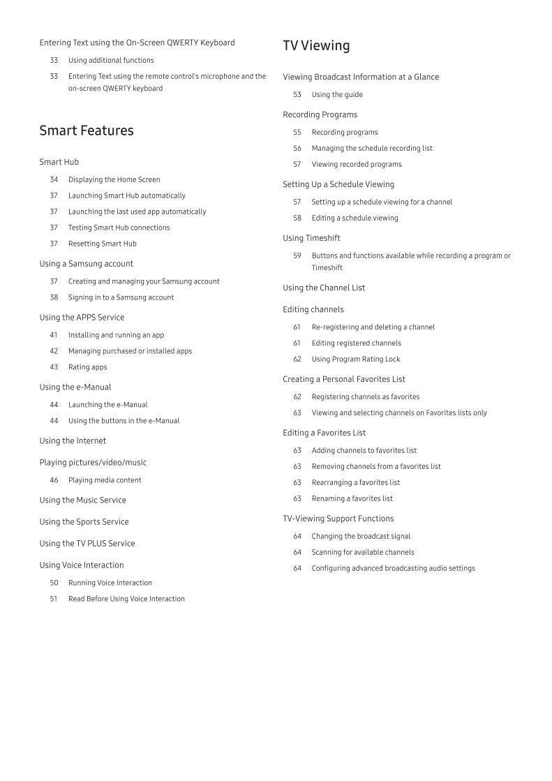 Samsung UN55MU8000F UN55MU8000FXZA TV Operating Manual