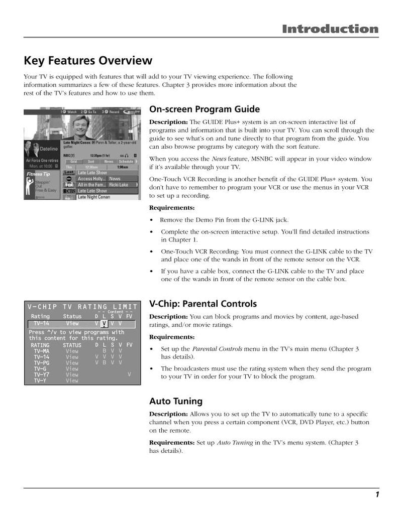 RCA F26317 F26317YX1 F31317 TV Operating Manual
