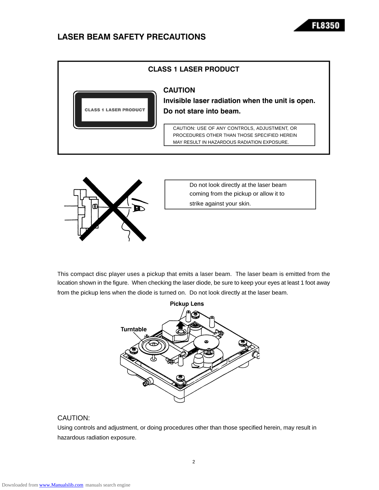 Harman/ Kardon FL8350 CD Player Service Manual (Pages: 111)