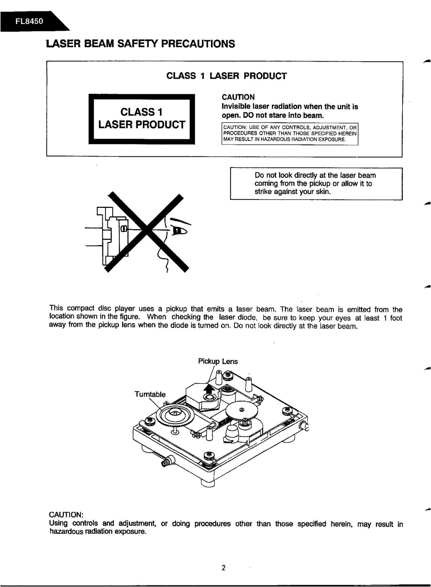 Harman/ Kardon FL8450 CD Player/ Changer Owner & Service Manual (Pages: 97)