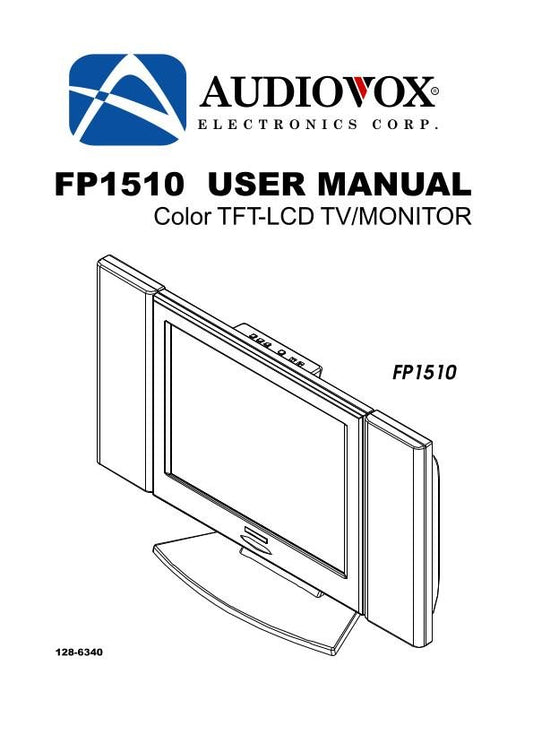 Audiovox FP1510 TV Operating Manual