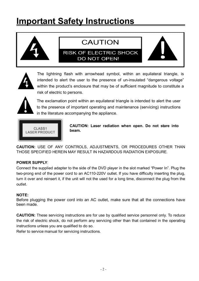 Audiovox FPE3206DVOM TV Operating Manual