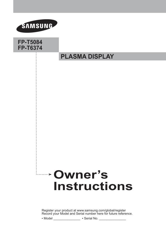 Samsung CL34M9P FPT5084 FPT6374 TV Operating Manual