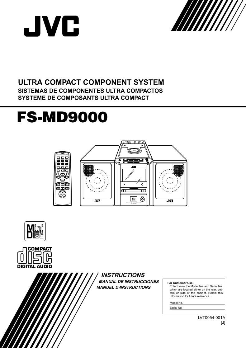 JVC FSMD9000 Audio System Operating Manual