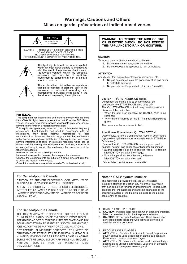 JVC FSP5 FSP5J Audio System Operating Manual