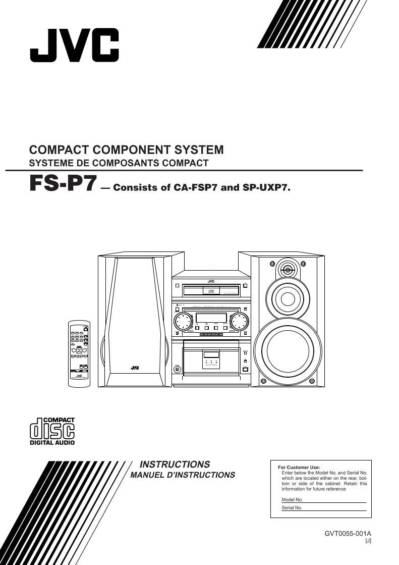 JVC FSP7 Audio System Operating Manual