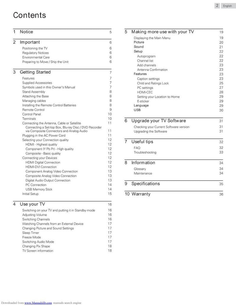 Sanyo FW43D25F TV Operating Manual