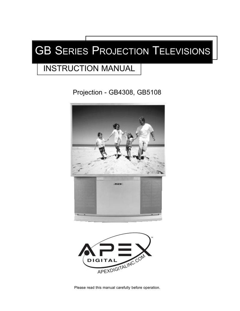 Apex GB4308OM TV Operating Manual