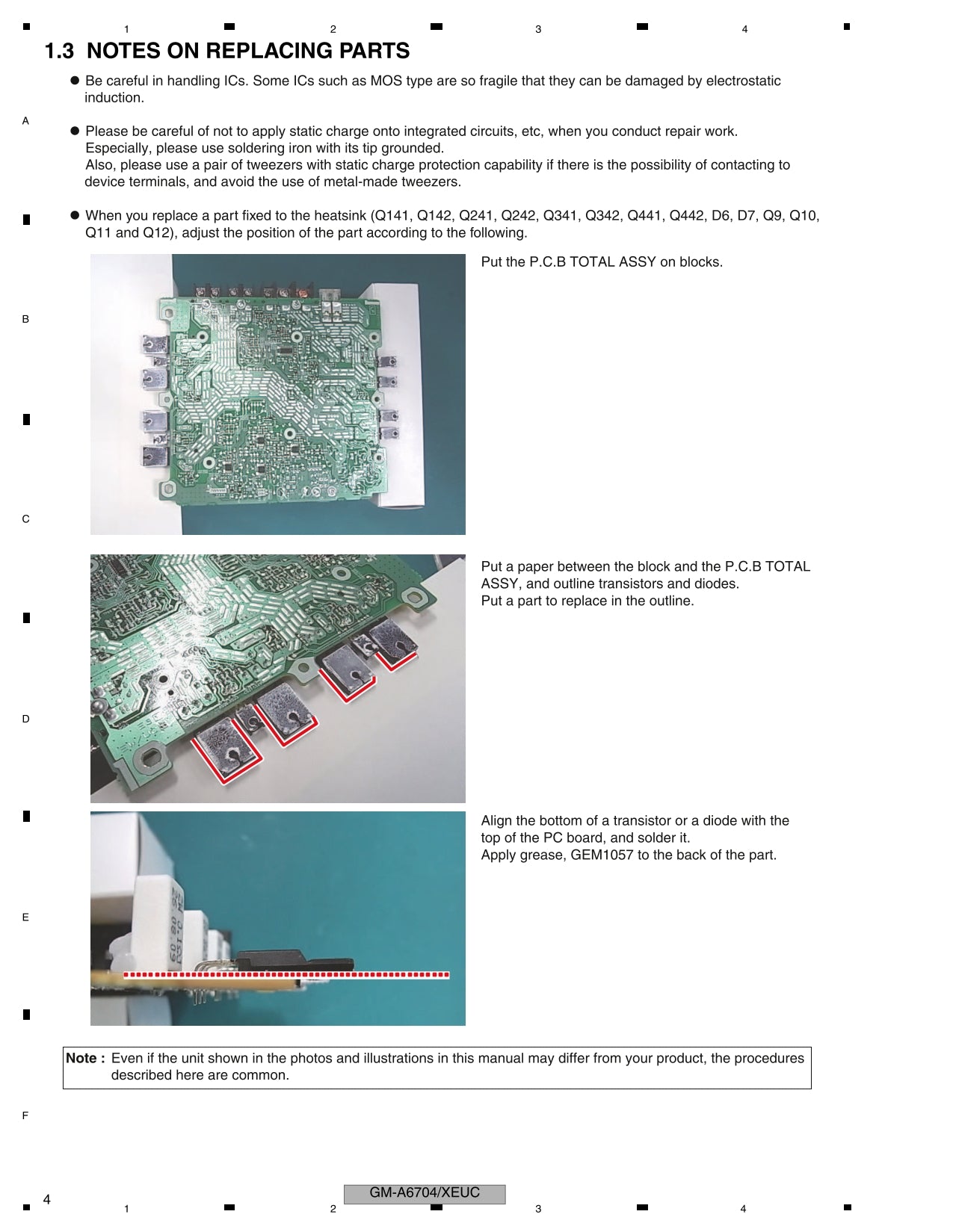 Pioneer GM-A6704 Four-Channel Power Amplifier Service Manual (Pages: 23)