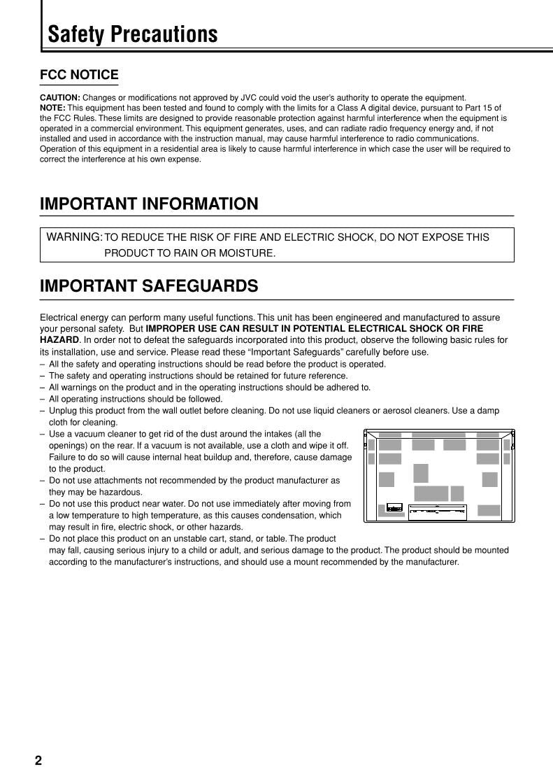 JVC GMX42UB GMX42UG GMX50U Monitor Operating Manual