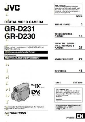 JVC GRD230 GRD231 GRD231US Video Camera Operating Manual