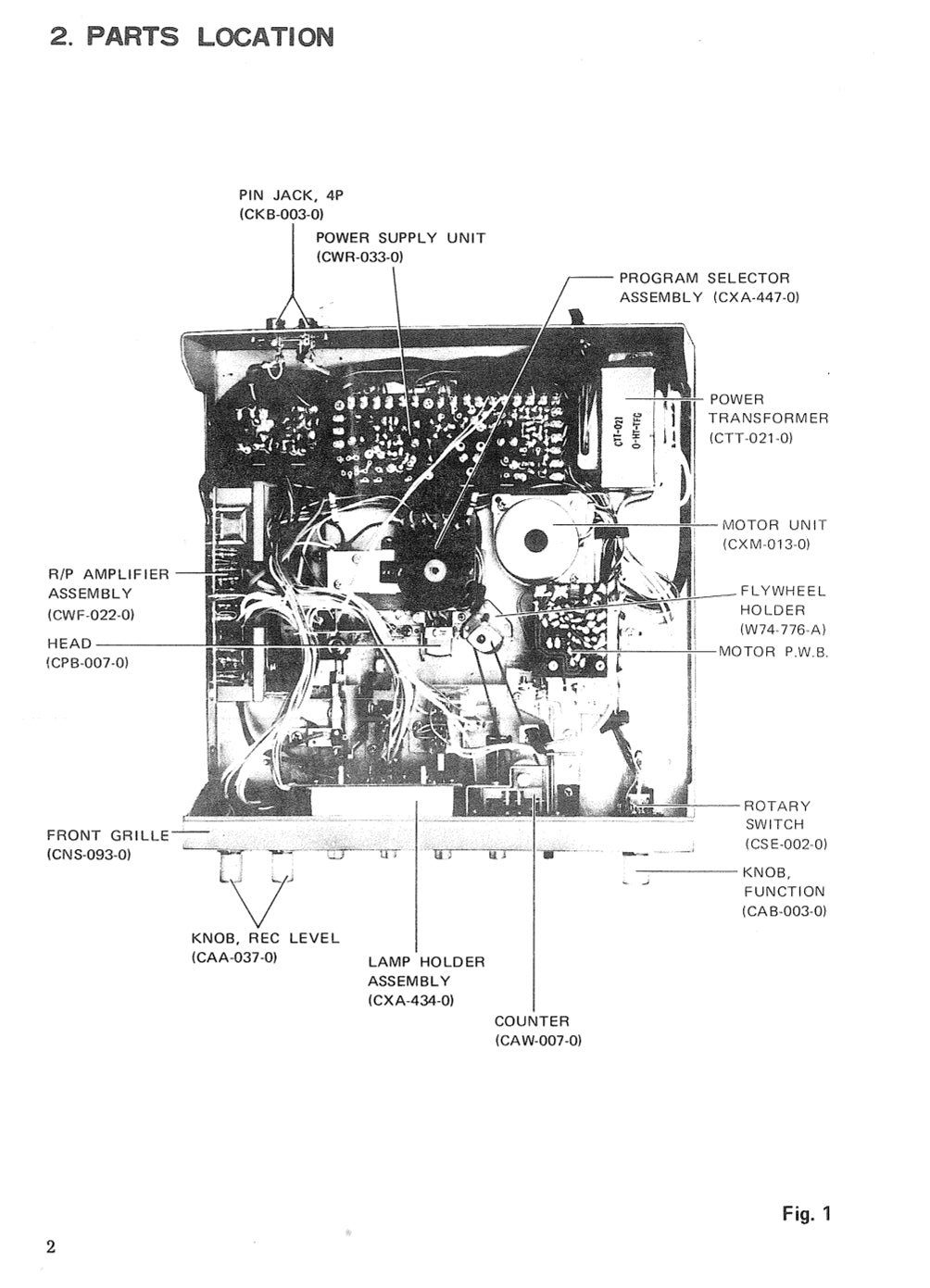 Pioneer H-R99 8 Track Stereo Recording Deck Service Manual (Pages: 25)