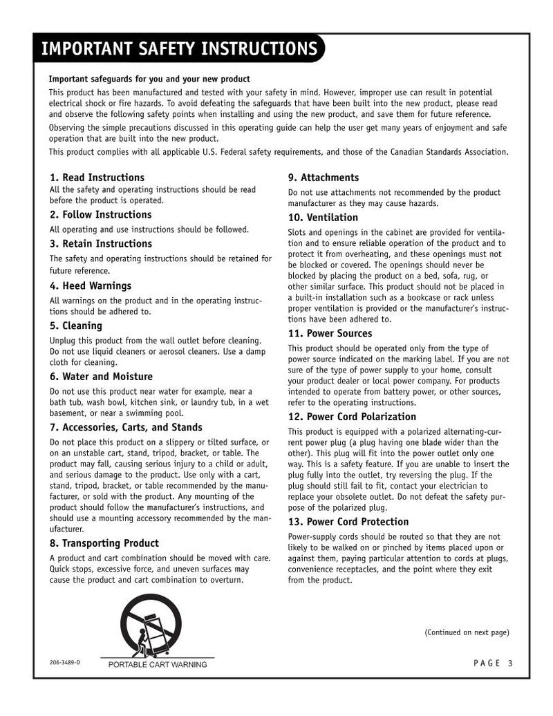 Zenith H25F36DT H27F36DT H27F36S TV Operating Manual