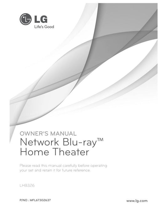 LG LHB326 Home Theater System Operating Manual