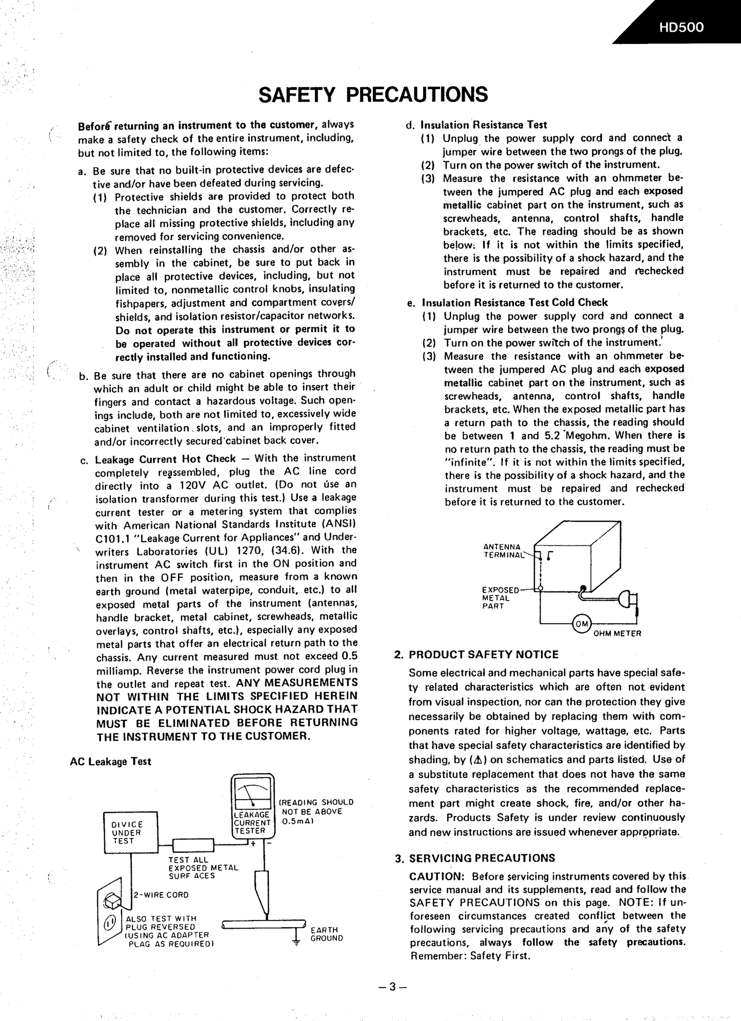 Harman/ Kardon HD500 CD Player Service Manual (Pages: 89)