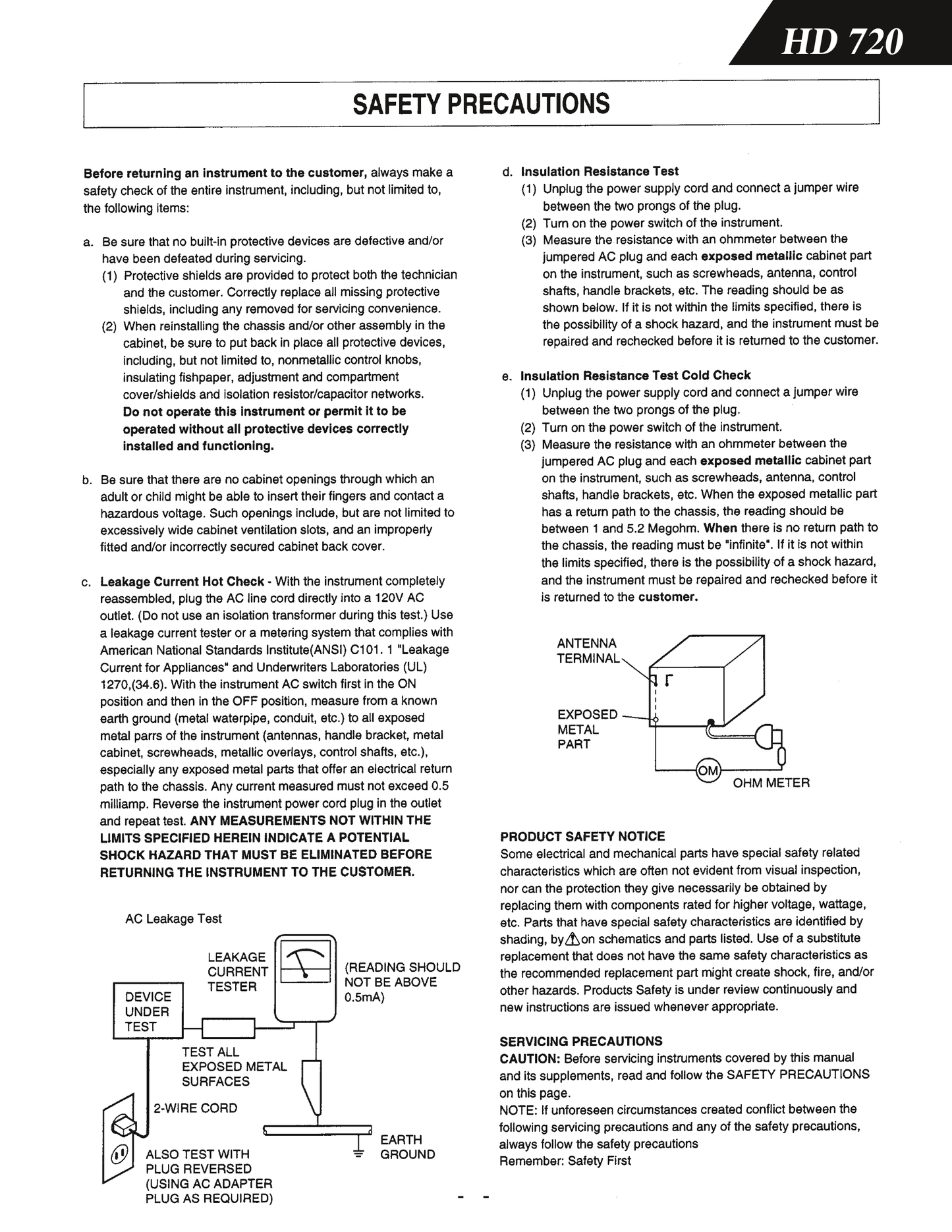 Harman/ Kardon HD 720 CD Player Service Manual (Pages: 64)