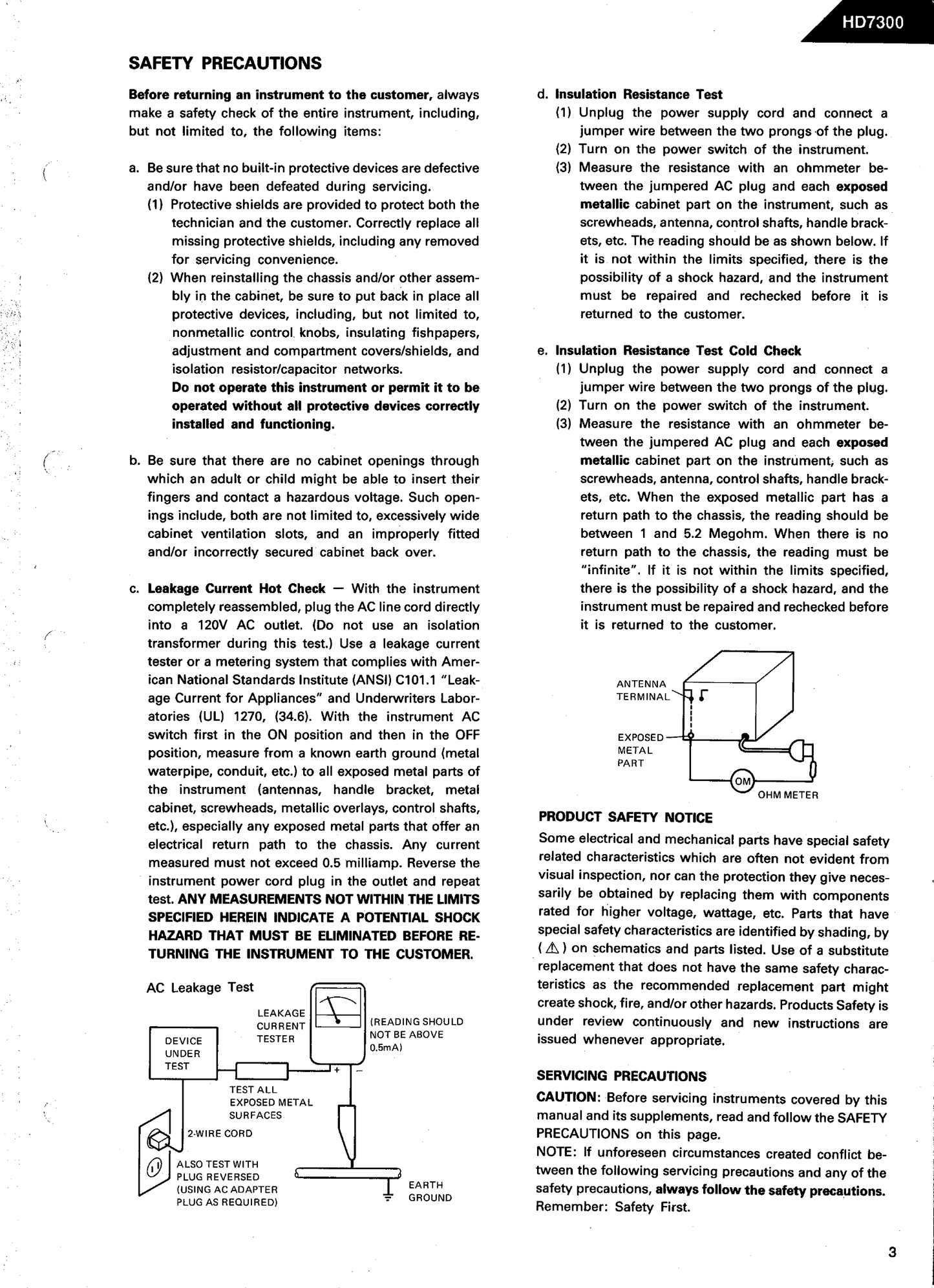 Harman/ Kardon HD7300 CD Player Service Manual (Pages: 61)